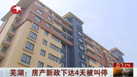 安徽芜湖房产新政下达4天被叫停